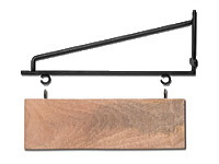 看板吊り下げ金具・サインブラケット（ブラック）の通販・販売 － 木製